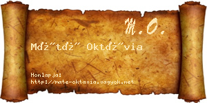 Máté Oktávia névjegykártya