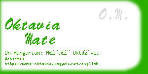 oktavia mate business card